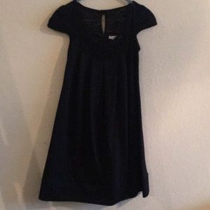 Black dress with knit top